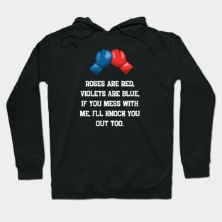 Roses are red violets are blue boxing, Dark Hoodie